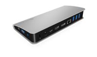 ICY BOX IB-DK2408-C Bedraad USB 3.2 Gen 1 (3.1 Gen 1) Type-C Zwart, Zilver - thumbnail