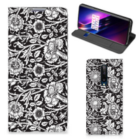 OnePlus 8 Smart Cover Black Flowers - thumbnail