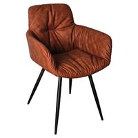 PTMD Eetkamerstoel Tanvi PU Bruin 86 x 59 x 50 - thumbnail