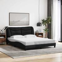 Bedframe zonder matras "Hvar" stof zwart 160x200 cm