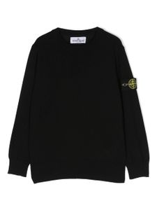 Stone Island Junior pull à motif Compass signature - Noir