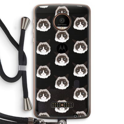 It's a Purrr Case: Motorola Moto Z Force Transparant Hoesje met koord