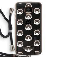 It's a Purrr Case: Motorola Moto Z Force Transparant Hoesje met koord