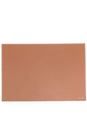 Ralph Lauren Home petit sous-main Brennan en cuir - Marron