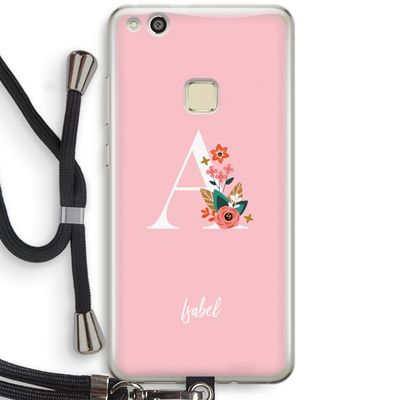 Pink Bouquet: Huawei Ascend P10 Lite Transparant Hoesje met koord