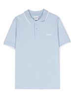 BOSS Kidswear polo en coton à logo imprimé - Bleu