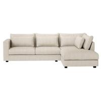 Leen Bakker - Hoekbank Chelsea Rechts - Cyclamen - Stof - Beige - 214x294x90 Cm