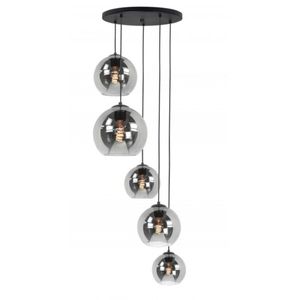 Hanglamp Fantasy globe smoke 5 lichts