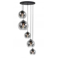 Hanglamp Fantasy globe smoke 5 lichts