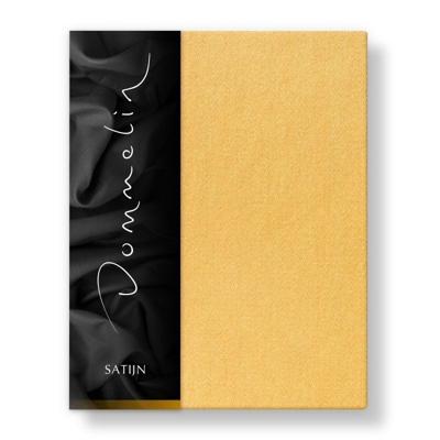 Dommelin Hoeslaken katoen satijn okergeel 160x200x30 cm