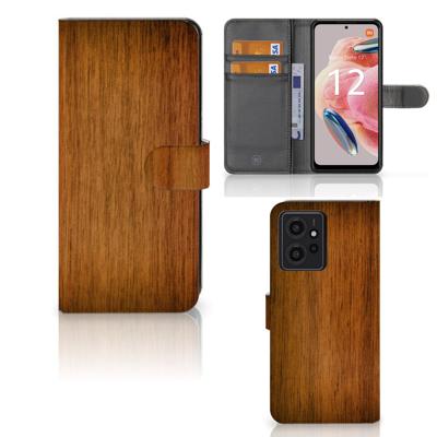 Xiaomi Redmi Note 12 4G | Book Style Case | Donker Hout
