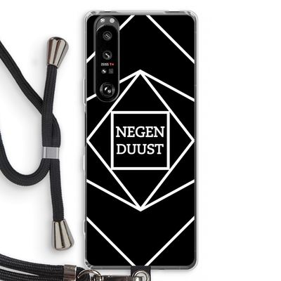 Negenduust geometrisch: Sony Xperia 1 III Transparant Hoesje met koord