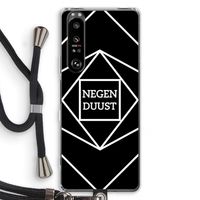 Negenduust geometrisch: Sony Xperia 1 III Transparant Hoesje met koord