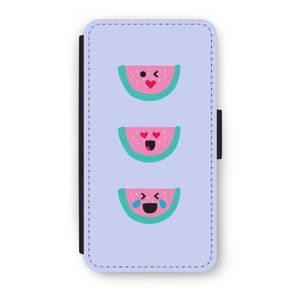Smiley watermeloen: iPhone XS Flip Hoesje