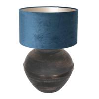Steinhauer Chique schemerlampLyons B met blauwe velours kap - 3474ZW