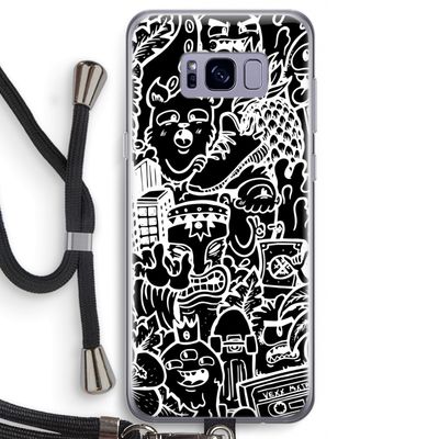 Vexx Black Mixtape: Samsung Galaxy S8 Transparant Hoesje met koord