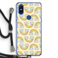 Regenboog: Xiaomi Mi Mix 3 Transparant Hoesje met koord