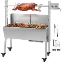 25w 132 Lbs Stainless Lamb Bbq Roaster Rotisserie Spit Wind Shield Machine Bearing