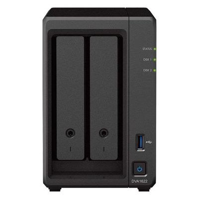 Netwerkvideorecorder - SYNOLOGY - DVA1622 - AI-bewaking - 2 bays - 32 TB max.