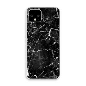 Zwart Marmer 2: Pixel 4 Transparant Hoesje