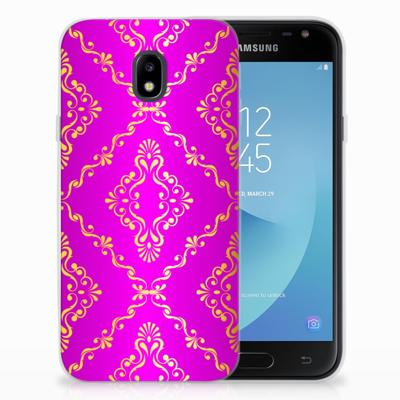 Siliconen Hoesje Samsung Galaxy J3 2017 Barok Roze