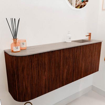 Toiletmeubel Mondiaz Joya Dlux | 111.6 cm | Meubelkleur Ruby | Faye wastafel Saba Wasbak Rechts | 1 kraangat