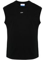 Off-White logo-print cotton tank top - Noir