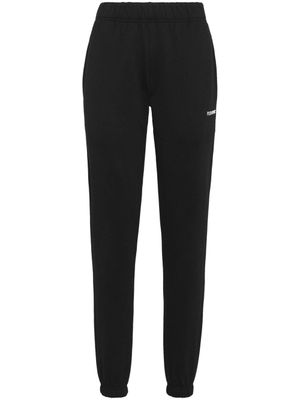 Plein Sport pantalon de jogging skinny à logo imprimé - Noir