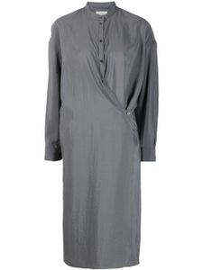 LEMAIRE robe-chemise Twisted à col officier - Gris