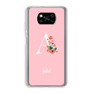 Pink Bouquet: Xiaomi Poco X3 NFC Transparant Hoesje