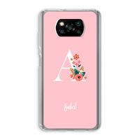 Pink Bouquet: Xiaomi Poco X3 NFC Transparant Hoesje