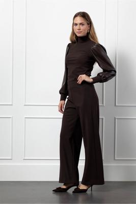 Alex bonded trousers - espresso - 13279
