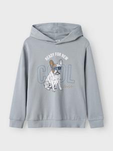 Name it zomer hoodie jongens - grijs - Nkmbedog