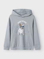 Name it zomer hoodie jongens - grijs - Nkmbedog