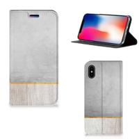 Apple iPhone X | Xs Book | Wallet Case | Wood Concrete
