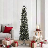 Kunstkerstboom met 300 LED Groen 180 cm PVC en Plastic en Staal