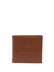 Valentino Garavani porte-cartes à logo embossé - Marron