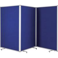 magnetoplan Presentatiewand large Vilt Koningsblauw Tweezijdig te gebruiken, Prikbord, Inklapbaar, Incl. rollen 1112003