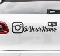 Autosticker op maat instagram naam jeugdstijl voor auto