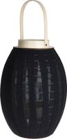 Lantaarn met stof 27x40cm zwart