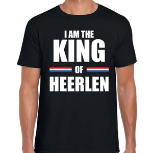 I am the King of Heerlen Koningsdag t-shirt zwart voor heren