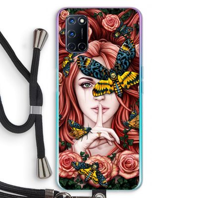Lady Moth: Oppo A52 Transparant Hoesje met koord