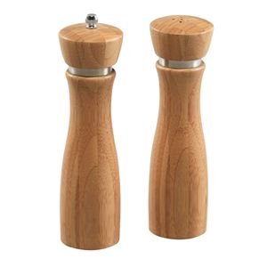 Bamboe houten peper- en zoutstel 21 cm