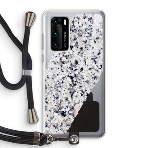 Gespikkelde marmer: Huawei P40 Transparant Hoesje met koord