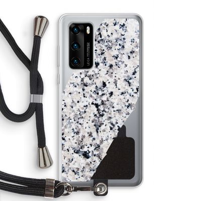 Gespikkelde marmer: Huawei P40 Transparant Hoesje met koord