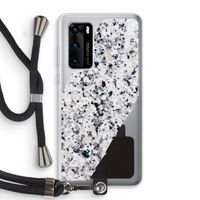 Gespikkelde marmer: Huawei P40 Transparant Hoesje met koord