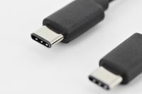 Digitus USB-kabel USB 2.0 USB-C stekker, USB-C stekker 1.00 m Zwart AK-300138-010-S - thumbnail