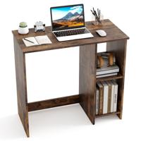 Kleine Bureau met 2 Vakken Computerbureau Kantoortafel Pc-tafel 80 x 40 x 74 cm Bruin Kleine Bureau met 2 Vakken Computerbureau Kantoortafel Pc-tafel 80 x 40 x 74 cm Bruin