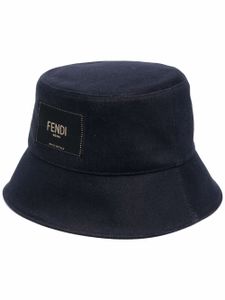 FENDI bob à patch logo - Bleu