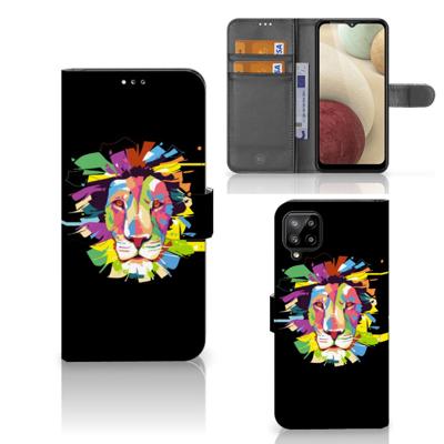 Samsung Galaxy A12 Leuk Hoesje Lion Color Samsung Galaxy A12 Leuk Hoesje Lion Color